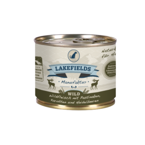 Lakefields Hundefutter Nassfutter Dosenfleisch Menü Wild 200g